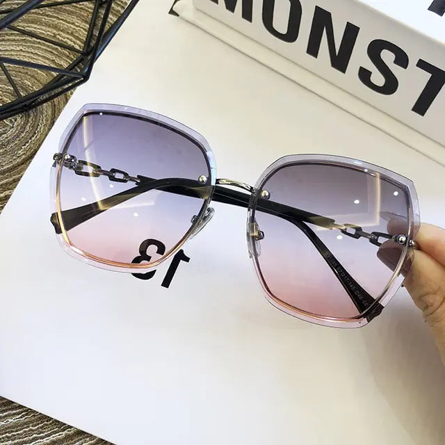 Fashion Rimless Square Women's Sunglasses SH7