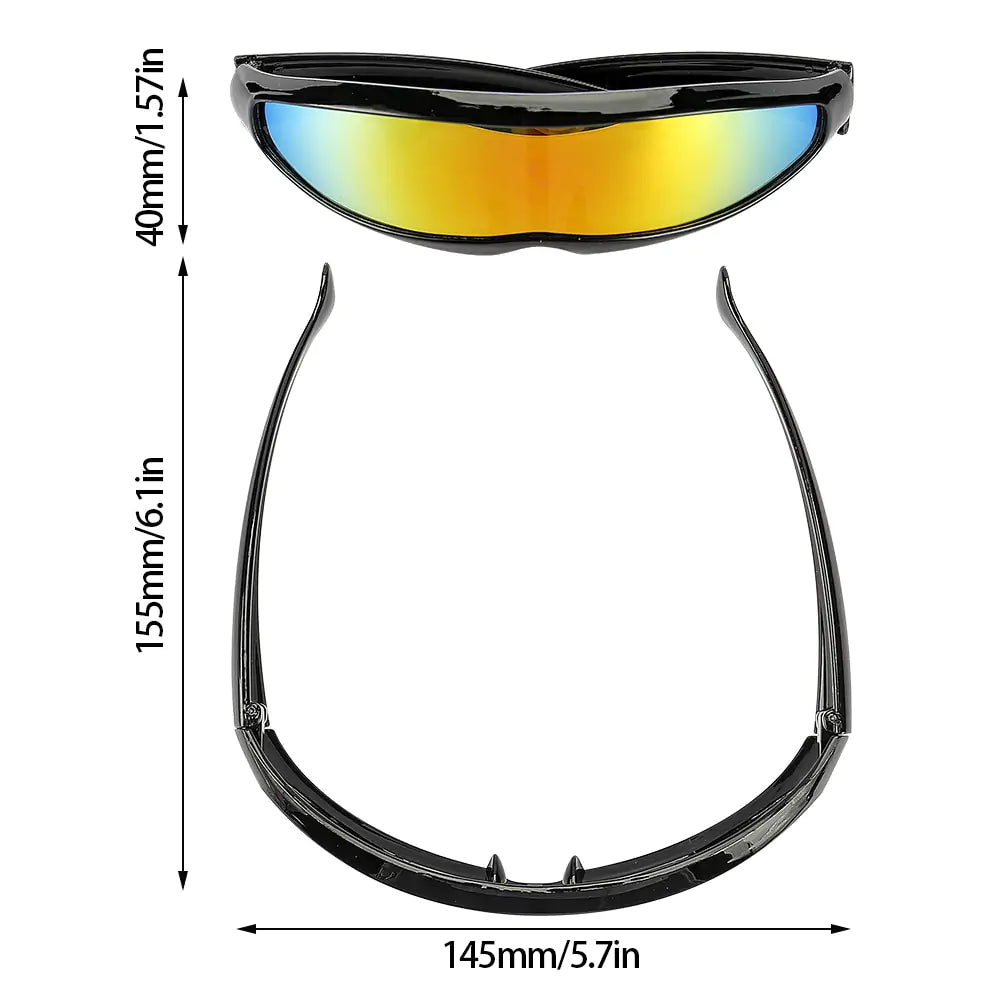 Futuristic Narrow Cyclops Sunglasses SH8