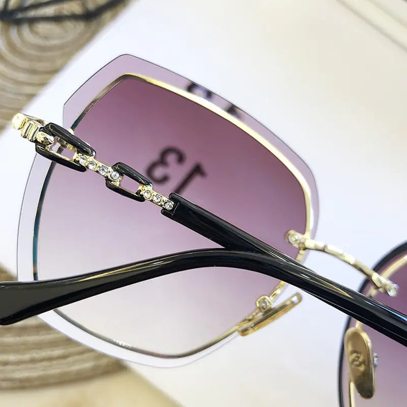 Fashion Rimless Square Women's Sunglasses SH7
