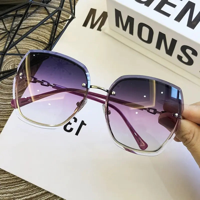 Fashion Rimless Square Women's Sunglasses SH7