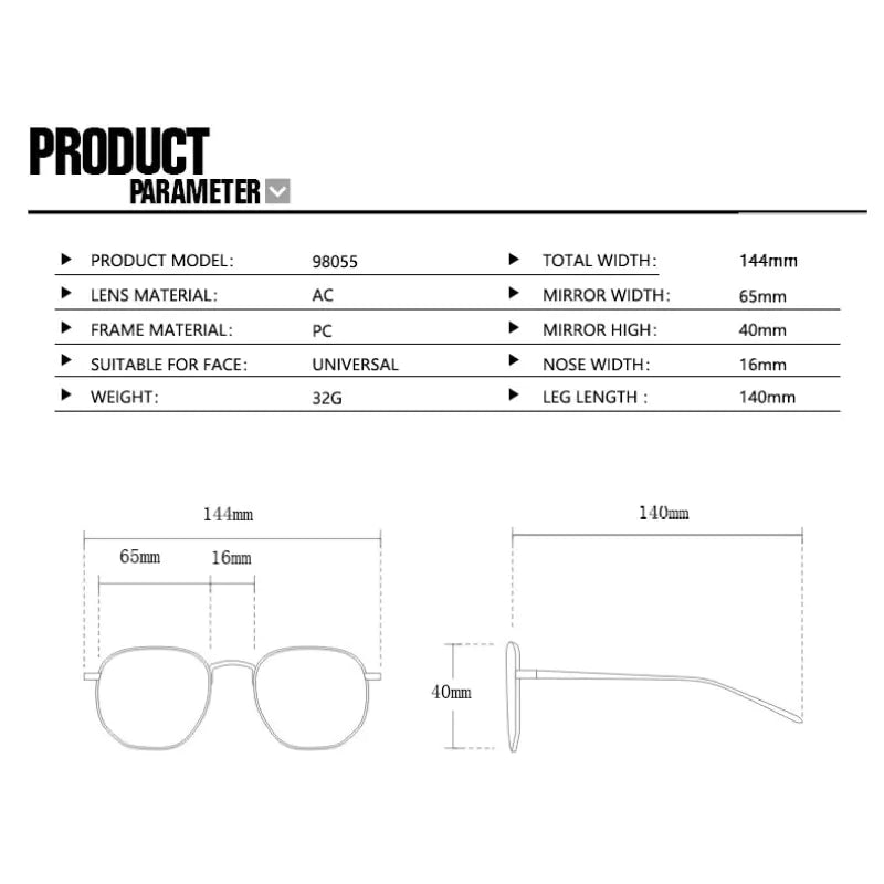 Retro Rectangle Sunglasses for Women SH17
