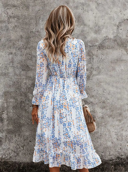 Fashion Long Sleeve Midi Dress SS6