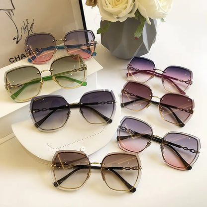 Fashion Rimless Square Women's Sunglasses SH7