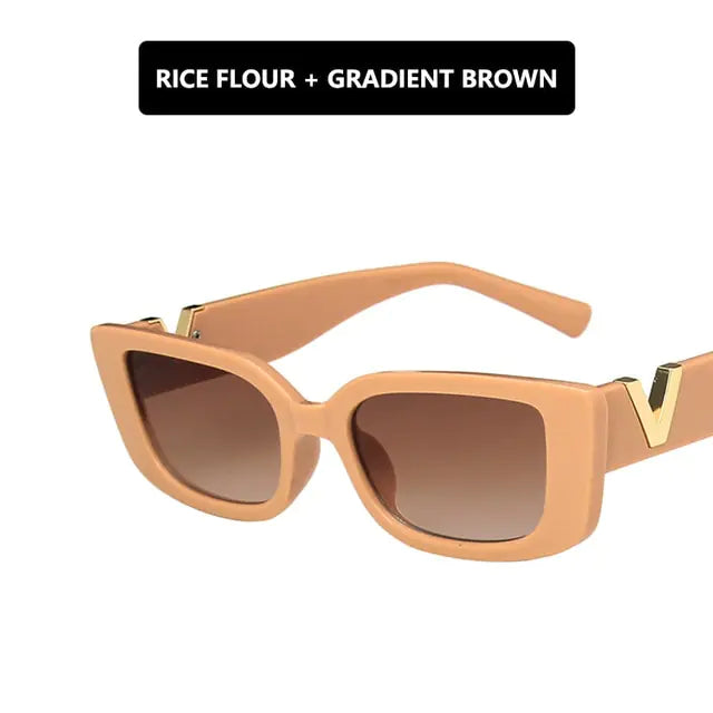 Retro Rectangle Sunglasses for Women SH17