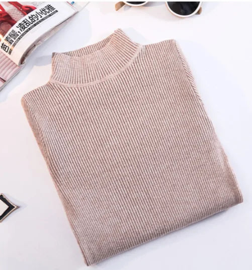 Wild Sweater Women Pullover Slim Fit Turtleneck Women Sweater