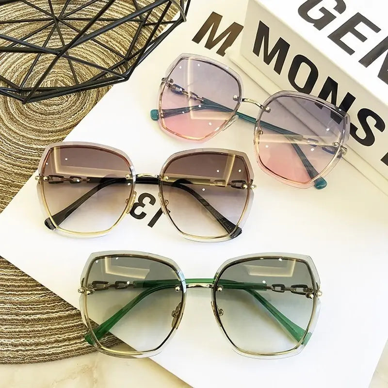 Fashion Rimless Square Women's Sunglasses SH7