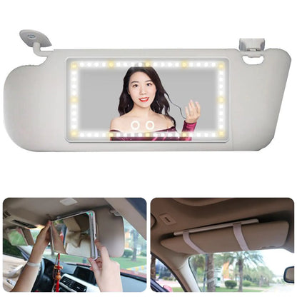 Car Visor Vanity Mirror with Lights FT2