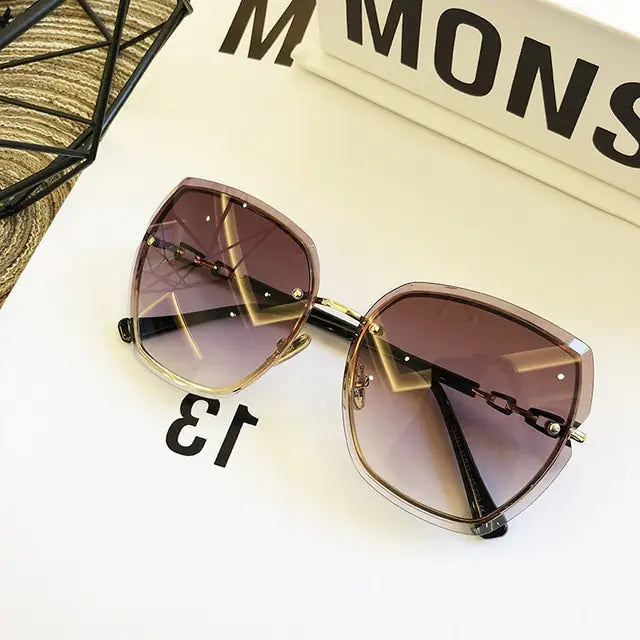 Fashion Rimless Square Women's Sunglasses SH7