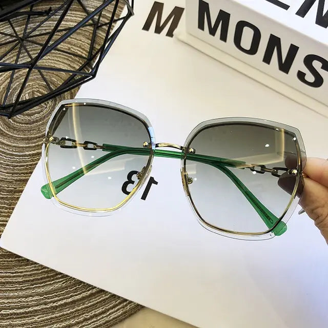 Fashion Rimless Square Women's Sunglasses SH7