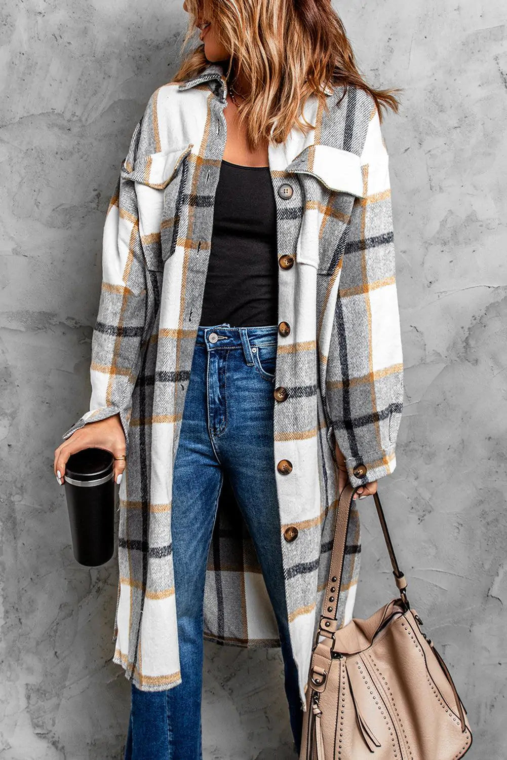 Dropped Shoulder Duster Coat C5