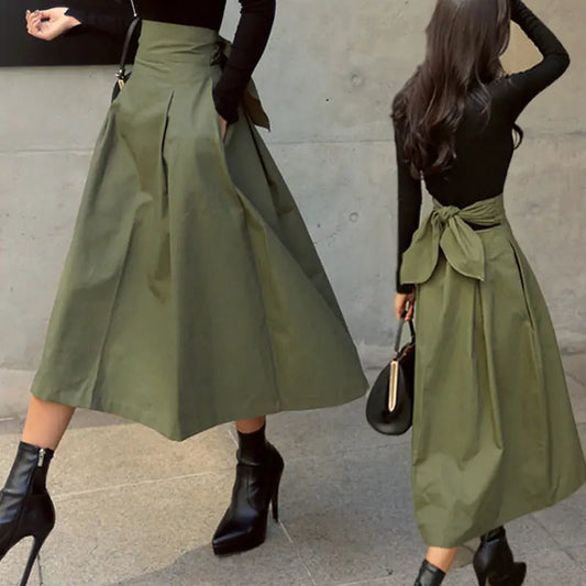 Korean Fashion Solid Color Skirt